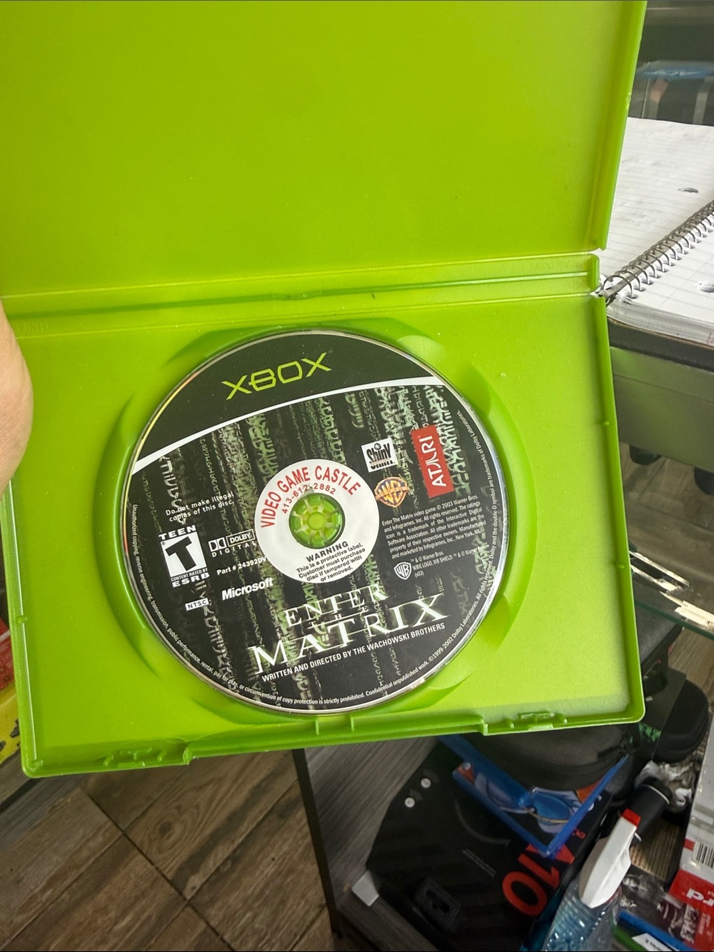 Microsoft Xbox Game Disc — Bright Green Case with Black/Silver Disc